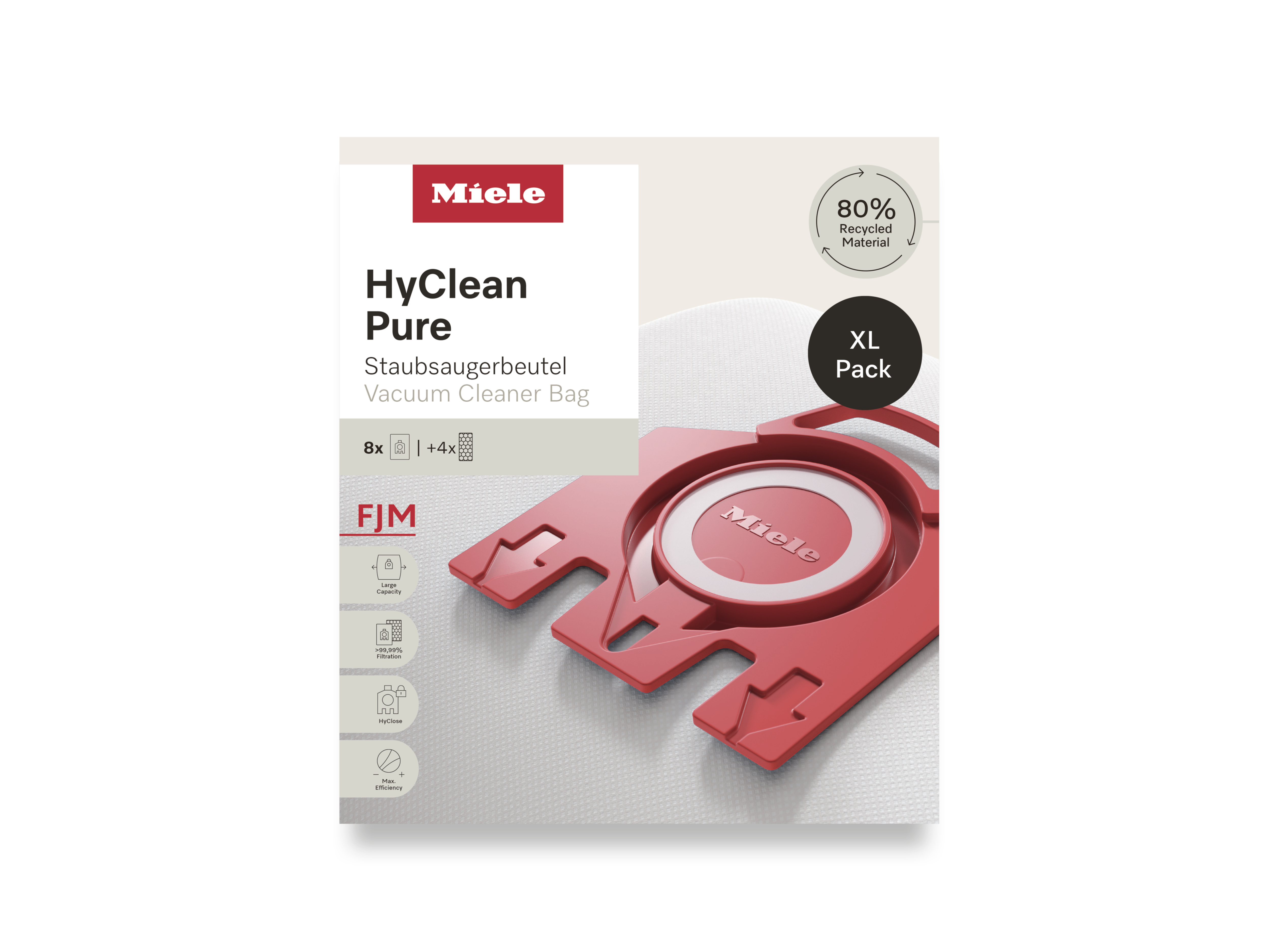 Комплект мешков-пылесборников HyClean Pure FJN XL Miele купить в Ярославле | Всегда в наличии! | Артикул 12498160 | Официальный сайт