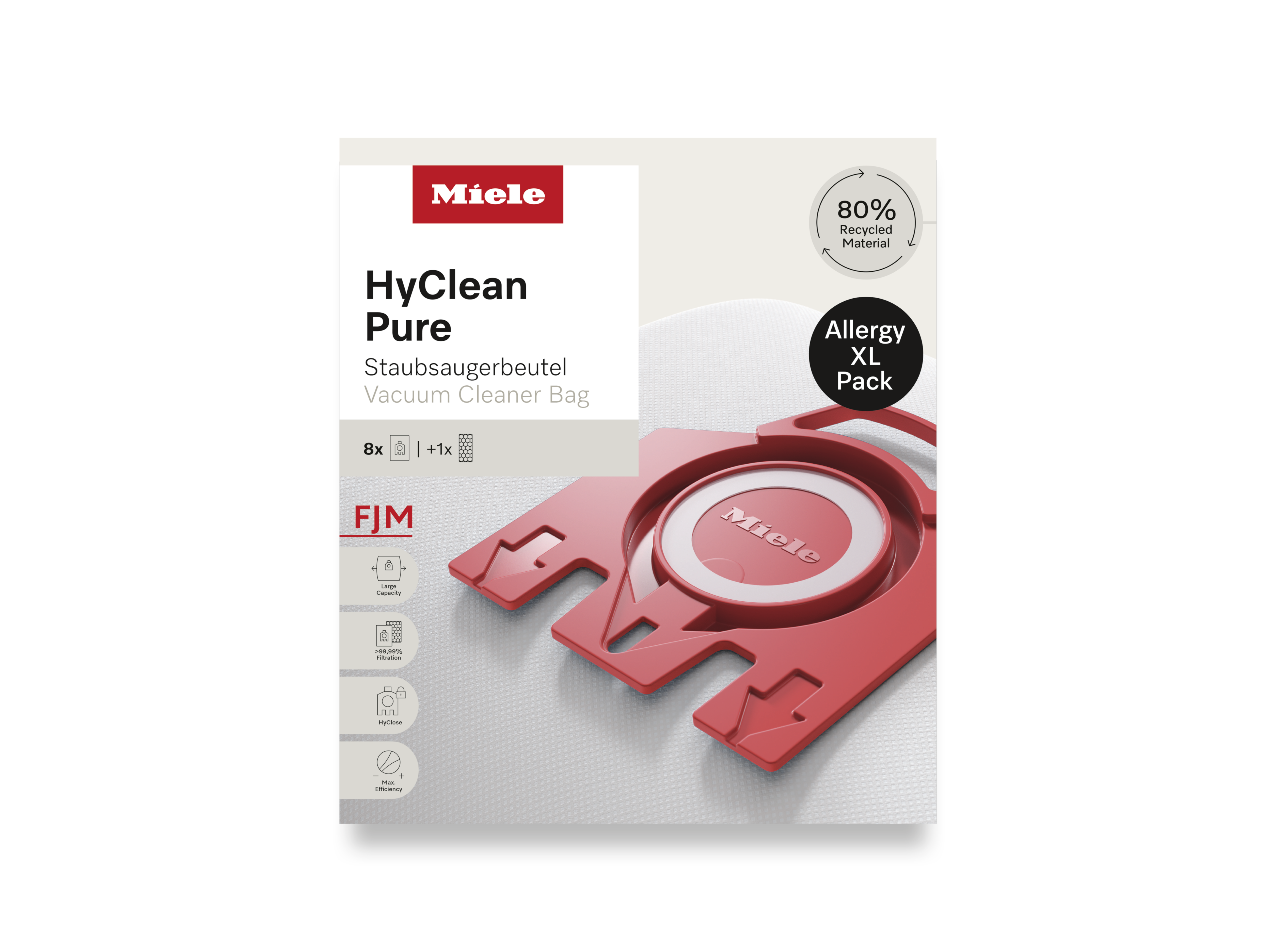 Комплект мешков-пылесборников HyClean Pure FJN Allergy XL Miele купить в Ярославле | Всегда в наличии! | Артикул 12498190 | Официальный сайт